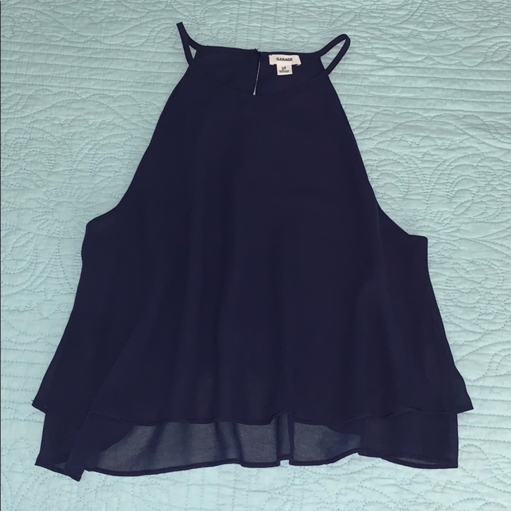 Navy Blue Blouse